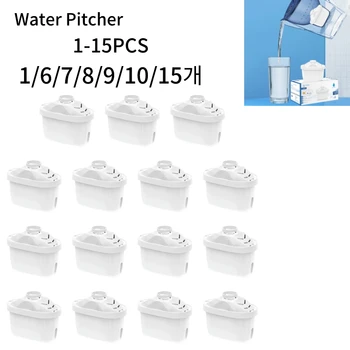 1-15VNT Vandens Filtras Ąsotis Kasetės Sumažinti Chloro kalkių nuosėdoms Pakeitimo Filtro Kasetės aktyvuotos Anglies Vandens Filtras
