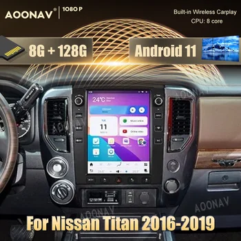 12.1 colių Automobilio Radijo Nissan Titan 2016-2019 Belaidžio CarPlay GPS Navigacijos Jutiklinis Ekranas, Stereo Multimedia Player Galvos Vienetas
