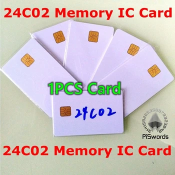 1PCS AT24C02 ISO7816 24C02 Smartcard Saugus Atminties Tuščias Prisijungti Smart IC Kortelės
