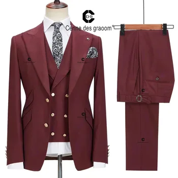 2023 Europa ir Jungtinės amerikos valstijos naujų verslo laisvalaikio kostiumas 3 dalių pokylių geriausią vyro priimančiosios kostiumas nustatyti 8 spalvos pasirinktinai