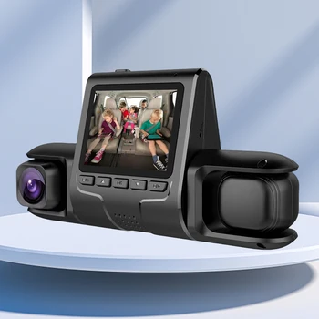 3 Objektyvo Automobilių Vaizdo įrašymo, Judesio Aptikimo HD 1080P Transporto priemonės Vairavimo Diktofonas, G-Jutiklis, Auto Vaizdo Kamera, LCD Ekranas, Naktinio Matymo