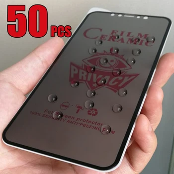 50pcs Privatumo Keramikos Anti Spy Akinimo Kino Screen Protector For Samsung Galaxy Note 21 FE A02 A12 A22 A32 A42 A52 A72 A82 A92
