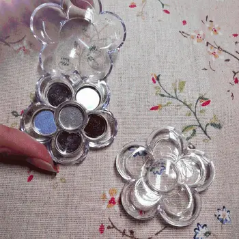6 Tinklus Slyvų Žiedų, Gėlių Tuščias Eyeshadow Atvejui Skaidraus Plastiko D Naujas Dropship