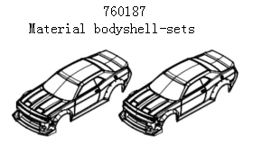 760187 Turbo Lenktynėms, 1:76 C75 RC Automobilių Atsarginės Dalys, Medžiagos kėbulo konstrukcijos pritvirtinami arba prijungiami pilnas komplektas 2vnt Supakuoti