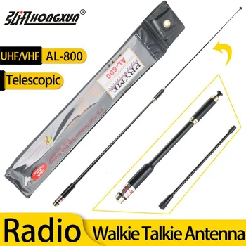 AL-800 Nešiojamą Teleskopinė Antena UHF/VHF Dvigubos Juostos Radijo SMA/BNC už WOUXUN TYT HYT Kenwood Yaesu Vertex BAOFENG Walkie Talkie