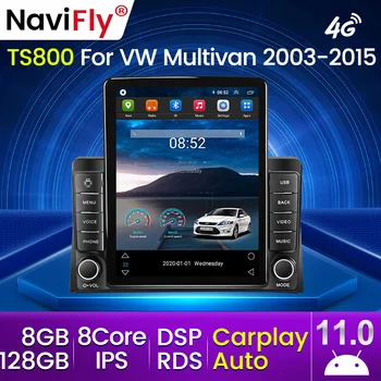 Android 11 Carplay 4G Už Tesla Vertikali Automobilių Radijas, Vaizdo Stereo VW Volkswagen Multivan T5 2003-2015 Multimedijos Grotuvą su GPS