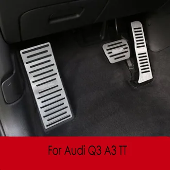 Automobilių Reikmenys Aliuminio lydinio Audi Q3 A3 TT, NE Auto Perdavimo Akceleratoriaus, Stabdžių Kojoms Pedalo Trinkelėmis lipdukai