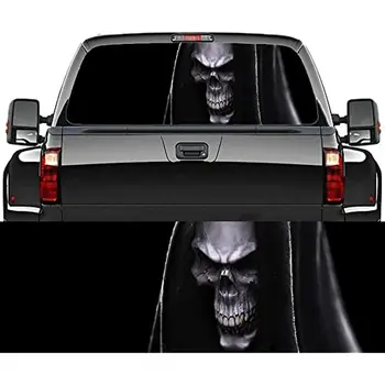 AYJIB 3D Grim Reaper Moutains Galinio Lango Lipdukai Sunkvežimių SEDANAS Sedanas, Pikapas,Automobilio Galinį Langą Sunkvežimių Lipdukai Gamtos Peizažas Patrotic D