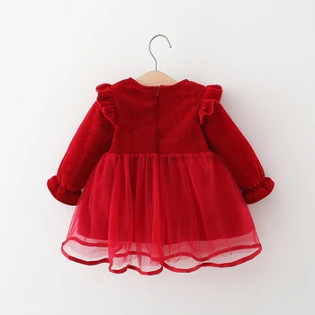 Baby Girl Dress Didelis Lankas Mergaičių Šalis Suknelė Vaikams Laisvalaikio Stiliaus Vaikas Suknelė Bamblys Vaikų Drabužiai