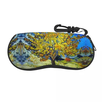 Custom Vincent Van Gogh Mulberrys Medžio Lukšto Akiniai Atveju Unisex Cool Meno Tapybos Akiniai Atveju Akinius Nuo Saulės Raštas Dėžutę