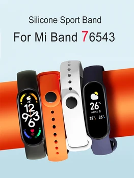 Dirželis Xiaomi Mi Juosta 7 6 apyrankę Sporto silikono laikrodžių apyrankės Miband band6 band4 wriststrap Už Xiaomi mi band 3 4 5 6 7