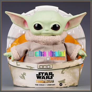 Disney 11-Colių Pvc Yoda Pav Grogu Pliušinis Veiksmų Skaičius, Žaislų Yoda Baby Star Wars Mandalorian Animacinių filmų Lėlės Dovanos Vaikų Žaislai
