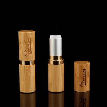 Ekologiškas Lūpų dažai Bambuko Vamzdžių Lūpų Blizgesys Konteinerių Daugkartiniai Buteliai Lūpų Butelis Tuščias Vamzdis Konteinerių 