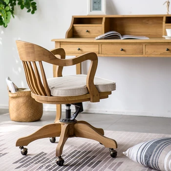 Europos Retro Medžio Masyvo Biuro Kėdės Amerikos Biuro Baldų Dizaineris Kompiuterio Kėdė Namų Žaidimų Kėdė Kėlimo Pasukama Kėdė,