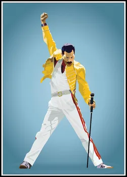 Freddie Mercury Plakatas Queen Roko Muzikos Plakatai, Sienų Lipdukai Aukštos Kokybės Spaudinius Balta Padengtas Popierius Namų Meno Markės B2