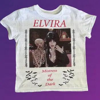 Gotikos Kaukolė Punk Streetwear Moterų Tees Atsitiktinis 90-ųjų Derliaus Grunge Grafinis Spausdinti Trumpas Rankovės Marškinėliai Y2k Pasėlių Viršuje Kūdikių Trišakiai
