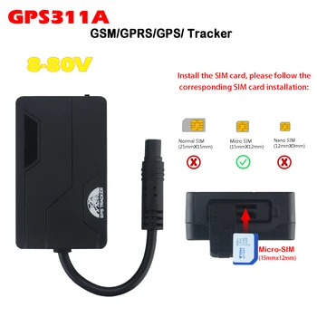 GPS311A-L Mini GPS Sekimo Prietaisas Motociklo Vechile GPS Locator Pridėti ACC Darbo/Low Battery/Geo-tvoros /Judėjimas Signalizacijos