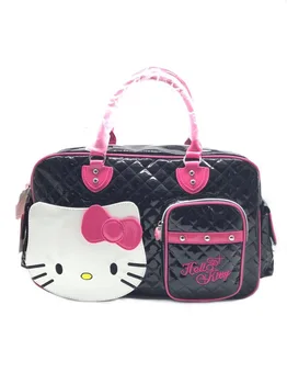 Hello Kitty Vaikų PU nešiojamų messenger kelionės krepšys Merginos mielas kelionės krepšys Didelės talpos krepšys Pečių maišą