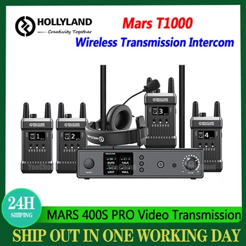 Hollyland Mars T1000 1000ft Bevielio Perdavimo Domofonas Sistema OLED Ekrano Fotografavimas Full-duplex Komunikacija Talkback