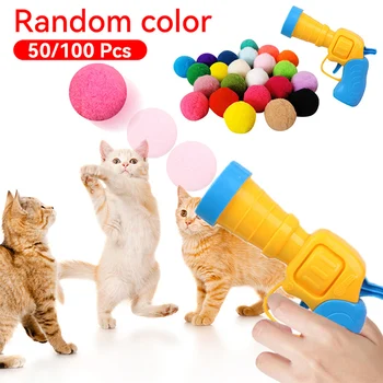 Interaktyvus Pradėti Mokymo Kačių Žaislai Kūrybos Kačiukai Mini Pompoms Žaidimai Ruožas Pliušinis Kamuolys, Žaislai Kačių Reikmenys Naminių Reikmenys