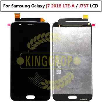 J737 Super Amoled 100% testas Samsung Galaxy J7 2018 LTE-lcd ekranas su jutikliniu ekranu, skaitmeninis keitiklis Surinkimo samsung J737P