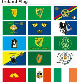 KAFNIK,Custom Istorinių Airijos vėliava Airijos oro pajėgų vėliava Airijos provincijos flag14*21cm/90*150cm/192*288cm 3*5ft apdaila