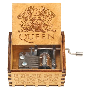 Karalienė Modelis Music Box Retro Mediniai Ranka Skriejikas Vaikų Bohemian Rhapsody Suvenyrų Kalėdų Dovanos Šalis Apdaila