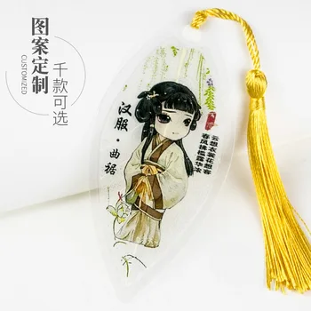 Kinų stiliaus mielas animacinių filmų kostiumų Hanfu venų žymą pasakų mergaitės meilę suaugusiam žymą maža dovana