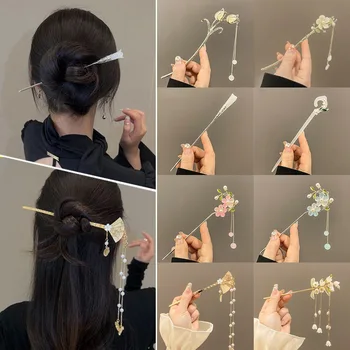Klasikinis Kinų Plaukų Stick Kaiščiai Moterų Drugelis Gėlių Žvaigždė Šviežių Rankų darbo plaukų segtukai Žavesio Papuošalai, Aksesuarai, Plaukų Papuošalai