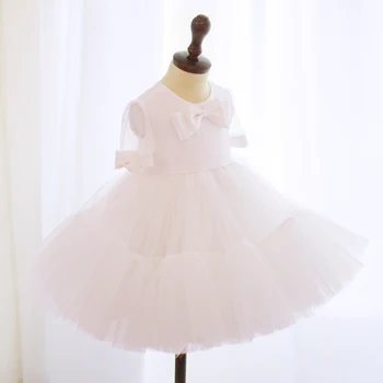 Mažylis 1-asis Gimtadienis Suknelė Baby Girl Drabužiai Gėlių Krikšto Princess Tutu Suknelė Mergaitėms Suknelės, Šaliai, trumpomis Rankovėmis 0-5Y