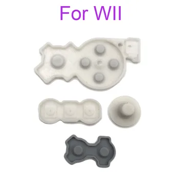 Minkšto Silikono Laidžios Gumos Mygtuką, Kilimėlių Rinkinys atsarginių dalių Kreipkitės Pagalvėlės Nintendo Wii Nuotolinio valdymo pultelis