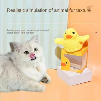 Mojuoti Antis Kačių Žaislai Su Katžolių Vibracijos Jutiklis Geltona Sunkumą Rush Antis Pet Produkto Katė Pliušinis Žaislas Plaunamas Poliesterio Saugos