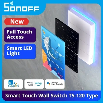 NAUJAS SONOFF TX Ultimate T5 Smart Sienos Jungiklis, Wifi LED Šviesos Krašto EWeLink Nuotolinio Valdymo Per Alexa 
