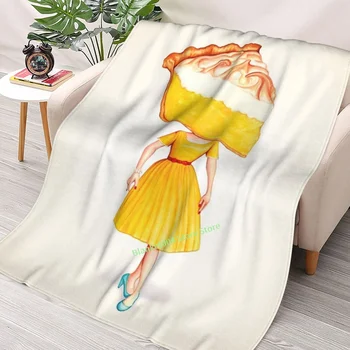 Pyragas Galvos Pin-Up Citrina Meringue Mesti Antklodę 3D atspausdintas sofa-lova, miegamojo dekoratyviniais antklodė vaikų, suaugusiųjų Kalėdų dovana