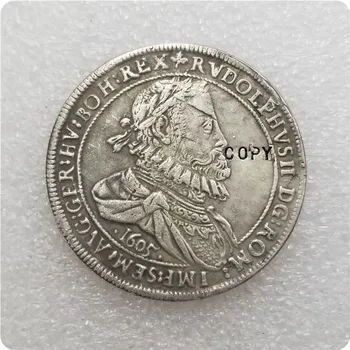 Rudolfus II Thaler Monetos Medalis 1605 Šventosios Romos imperijos Imperatoriaus KOPIJA