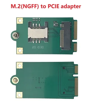 sandėlyje! M. 2 NGFF į Mini pcie adapteris su SIM kortelės lizdą perkelti kortelę EM12-G EM06-E SIM8200EA-M2 SIM7600G-H-M2 EM160R-GL