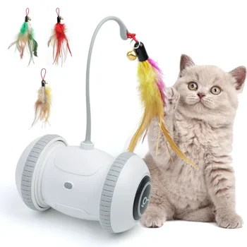 Smart Robotų Kačiukas Žaislais Gyvūnėliams, Interaktyvios USB Įkrovimo Automatinis Jutiklis, Kačių Žaislas Savarankiškai Žaisti Elektronine Plunksna Kibinimas