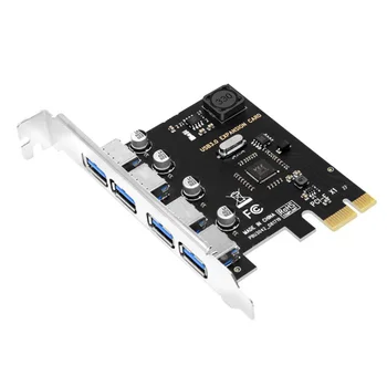 SSU 4 Port USB 3.0 PCI-E Išplėtimo Plokštę 
