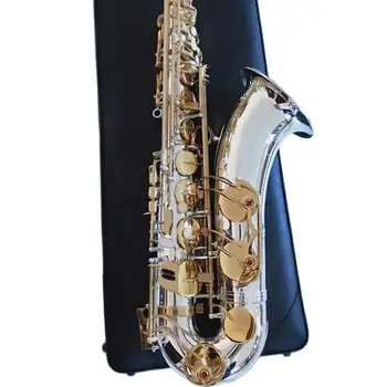 Tenoras Saksofonas Visiškai Naujas Profesionalus Profesinės T-9937 Sax Tenoras Nikeliuotas Su Atveju, Nendrės Kaklo Kandiklį
