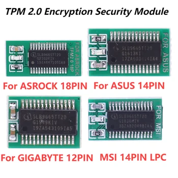 TPM 2.0 Šifravimo Saugumo Modulis 12/14/18Pin LPC TPM Modulis, Nuotolinio Korteles ASUS/ASROCK/Gigabyte/MSI Intel 