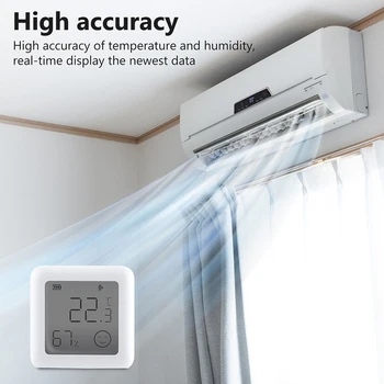 Tuya Smart Home Temperatūros ir Drėgmės Jutiklis Mini LCD Skaitmeninis Displėjus, Temperatūros, Drėgmės Matuoklis Daviklis Baterija