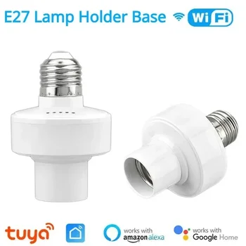 Tuya WIiFi BL E27 Lizdas Smart Lemputės Adapteris Lempos Laikiklis Bazės Virtuvės, Miegamojo Šviesos Jungiklis Alexa 