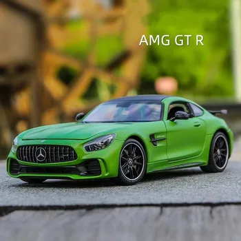 Welly 1:24 Mercedes Benz AMG GT-R Lieti Sporto Automobilio Modelį Diecasts Žaislas Transporto priemonių Surinkimo Vaikų Žaislas Automobilis Berniuko Gimtadienio Dovana