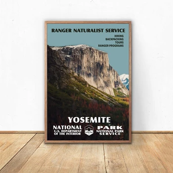 Yosemite Nacionalinis Parkas, Plakatas, Yosemite, wpa plakatas, derliaus plakatas, nacionalinių parkų, nacionalinių parkų meno, nacionalinis parkas plakatas